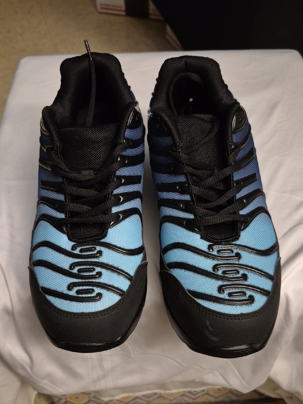 Black & Light Blue Steel-toe Work Shoes